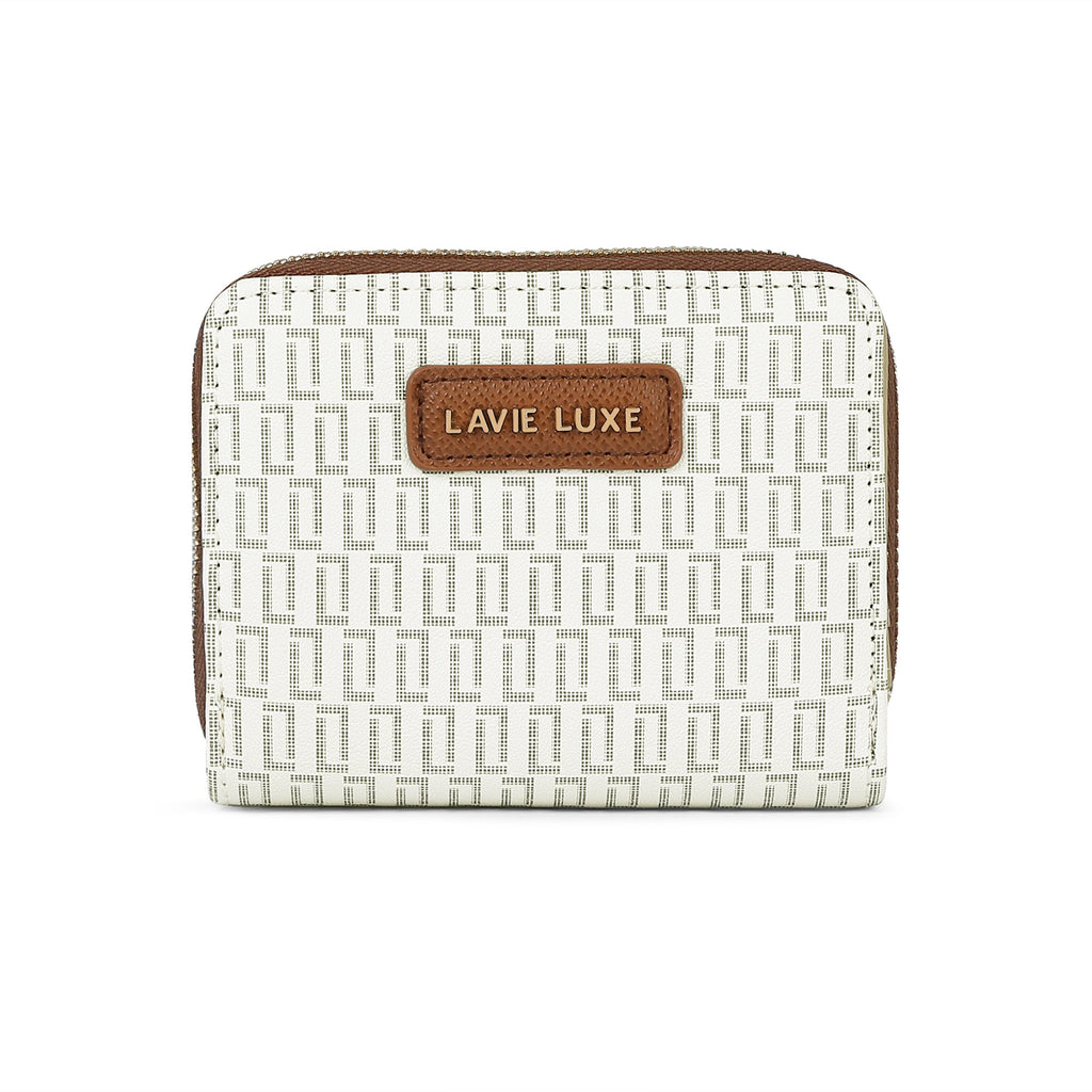 Lavie Luxe Mono Flap Off White Small Women's Wallet