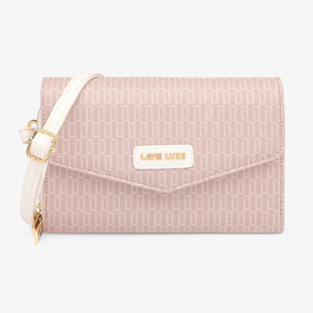 Lavie Luxe Sally Pink Large Women's Sling Wallet