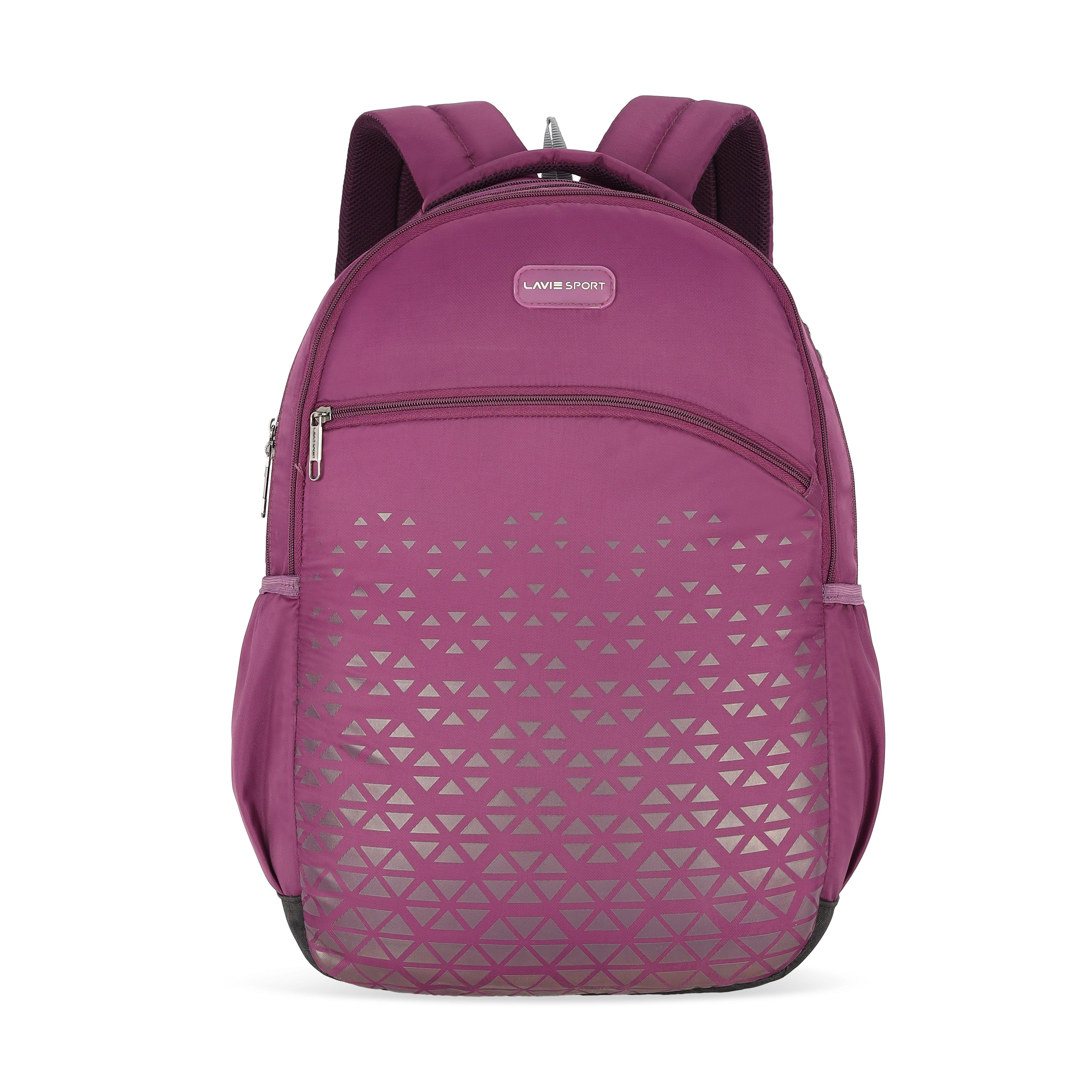Backpack For Daycare|unisex Pink Purple High School Backpack - Polyester,  Zippered, Applique Decor