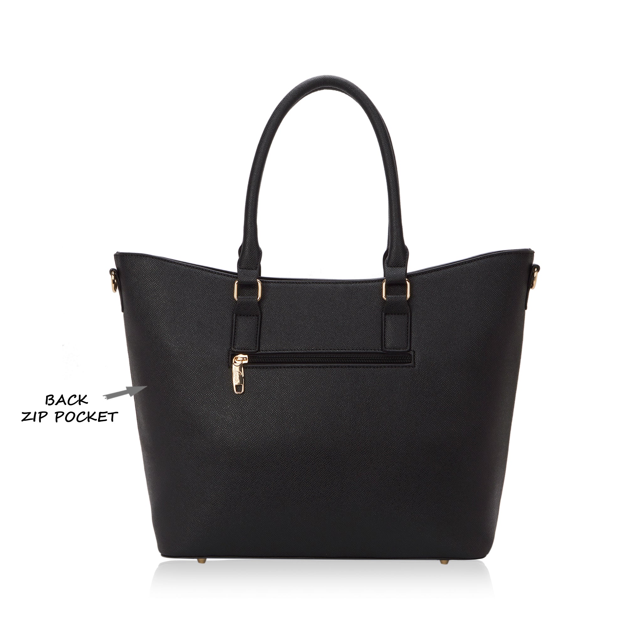 Black school 2024 handbags with zip